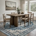 thumbnail image 6 of FEELHOME 5'x7' Area Rug Machine Washable Soft Vintage Distressed Non Slip Carpet for Living Room Bedroom Dining Room Blue, 6 of 7