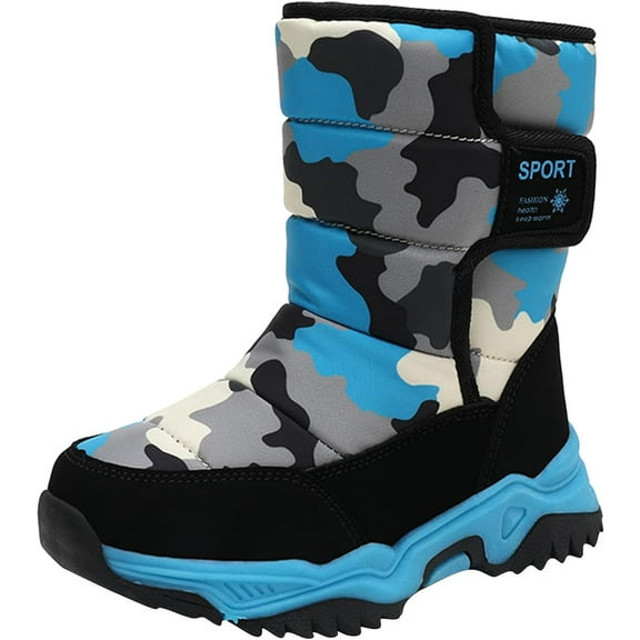 IWIHMIV Winter Shoes for Kids Girls Girls Boys Warm Winter Boots Kids Non-Slip Outdoor Boots Snow Boots
