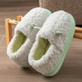 thumbnail image 2 of HNMKIU Womens Slippers for Indoor Outdoor Thick Sole and Warm for Cozy Home Comfort Winter Footwear Comfy Slippers for Women Green,6.5, 2 of 4