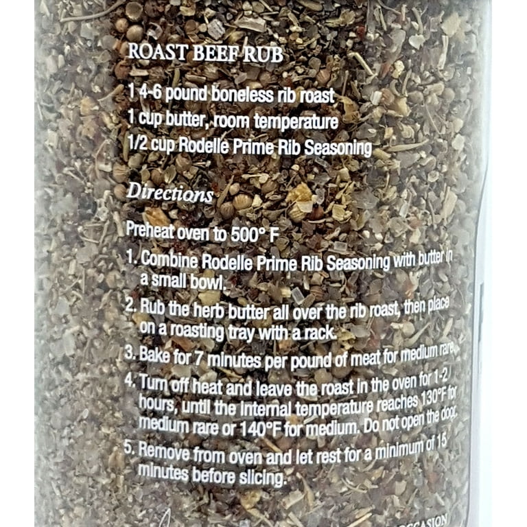 Rodelle Gourmet Prime Rib Seasoning, 15 oz - City Market