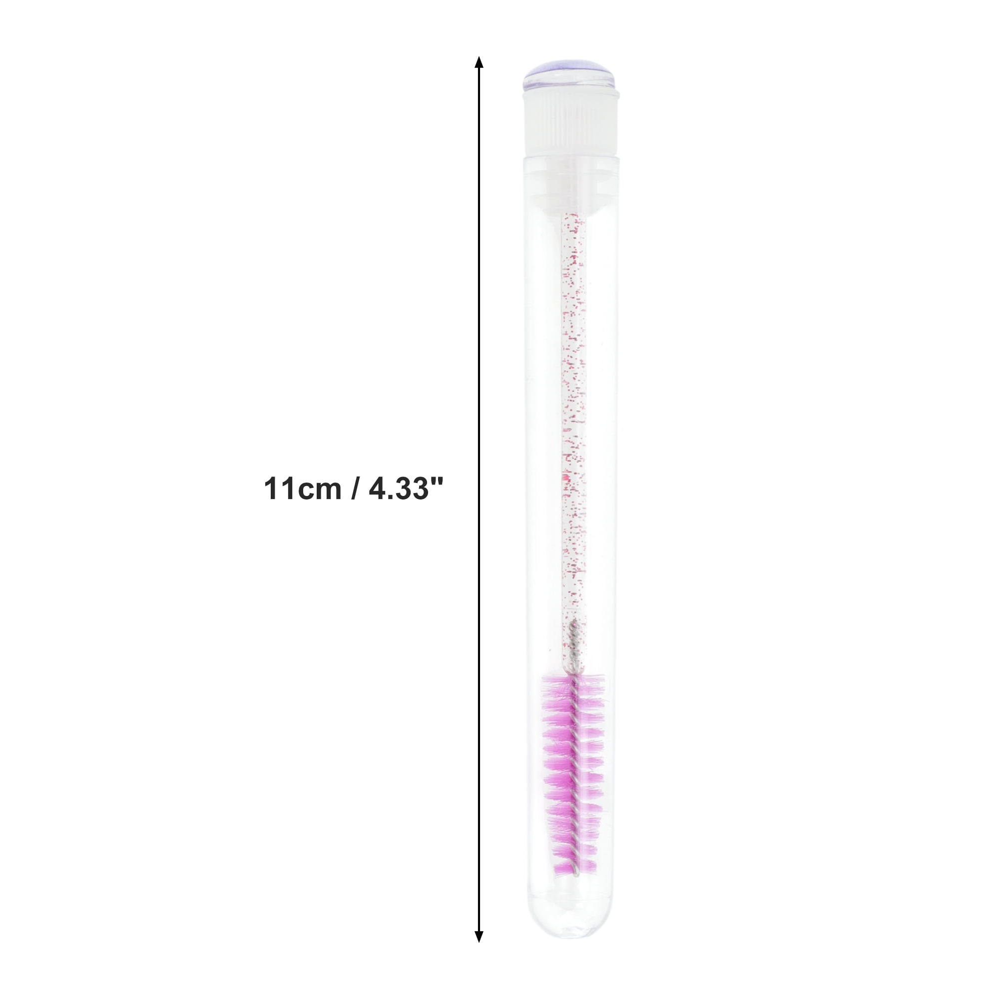 Unique Bargains 1 Pc Convenient Soft Nylon Bristles Eyelash Brush for Vacation Purple