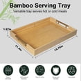 thumbnail image 5 of MinBoo Modern Bamboo Serving Trays with Metal Handles for Entertaining & Serving Food, 5 of 8