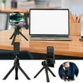 thumbnail image 2 of BotaniNest Phone Tripod Stable Triple Legs Falling Retractable Space Saving Hold Phone 360 Rotation Selfie Mobile Phone Holder For Recording Black, 2 of 5