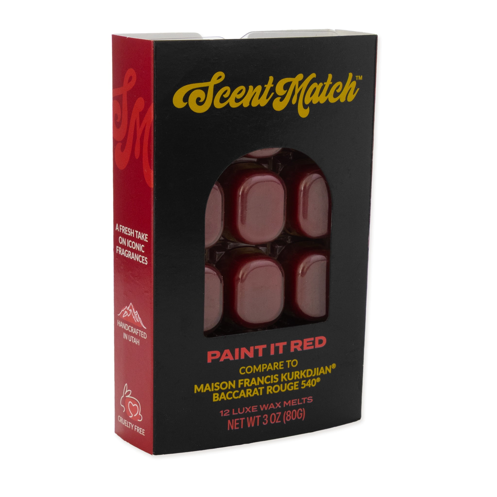 (3 pack) IllumiScents ScentMatch 3 oz Wax Melts, Paint It Red, Compare to Baccarat Rouge 540