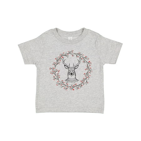

Inktastic Christmas Wreath Funny Holiday Sweater Deer Gift Toddler Boy or Toddler Girl T-Shirt