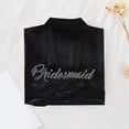 thumbnail image 5 of Women's Wedding Party Team Bride Robe Letters Kimono Satin Pyjamas Bridesmaid Bathrobe Long Robe under 20 plus Size for Women plus Size Robe 4x-5x Female Robes Long Womens Lightweight Robe plus Size, 5 of 6