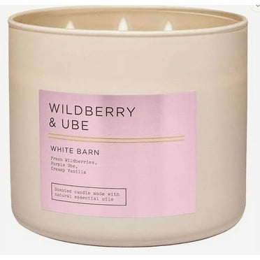 Bath & Body Works White Barn 3-wick Candle in Wildberry & Ube