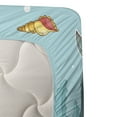 thumbnail image 3 of Ambesonne Mermaid Fitted & Top Sheet Set with Sham, Marine Creatures Artwork, Orange and Teal, 3 of 4