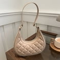 thumbnail image 1 of Bolso de hombro de media luna a cuadros de moda Bolso de mano de moda Bolso pequeño Hobo para mujer, 1 of 9
