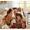 thumbnail image 3 of Custom Blanket with Photo Personalized Picture Flannel Blanket Customized Happy Birthday Gifts for Women Men Dad Mom Wife Husband Grandma Grandpa Sister Daughter Son Best Friend Blankets, 3 of 5