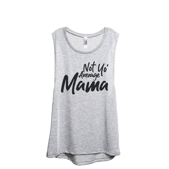 Not Yo' Average Mama Women's Fashion Sleeveless Muscle Workout Yoga Tank Top Sport Grey X-Large