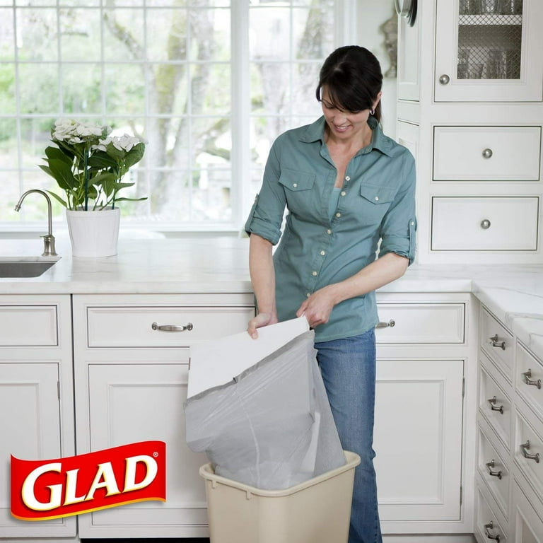 Glad Tall Kitchen Drawstring Trash Bags Odorshield 13 Gallon