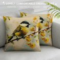 thumbnail image 3 of Flax Throw Pillow Cover Blue Painting Watercolor Bird Chickadee Tit Branch Colorful Artistic  Pillowcase Home Decor Square Cotton Linen Pillow Case Cushion Cover, 3 of 5
