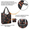 thumbnail image 4 of 5 Pack Foldable Shopping Bag,Spooky Pumpkin Faces Halloween Pattern Reusable Grocery Bags with Pockets,Large Reusable Tote Bags with Handles Waterproof & Lightweight, 4 of 6