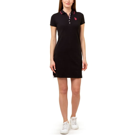 U.S Polo Assn Women's Tipped Polo Dress