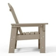 thumbnail image 3 of WestinTrends Malibu Kids Outdoor HDPE Adirondack Plastic Patio Chair, Weathered Wood, 3 of 15