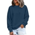 thumbnail image 5 of Warop Womens Mock Neck Sweatshirts Oversized Long Sleeved Pullover Tops Casual Loose Fall Fashion Outfits, 5 of 9