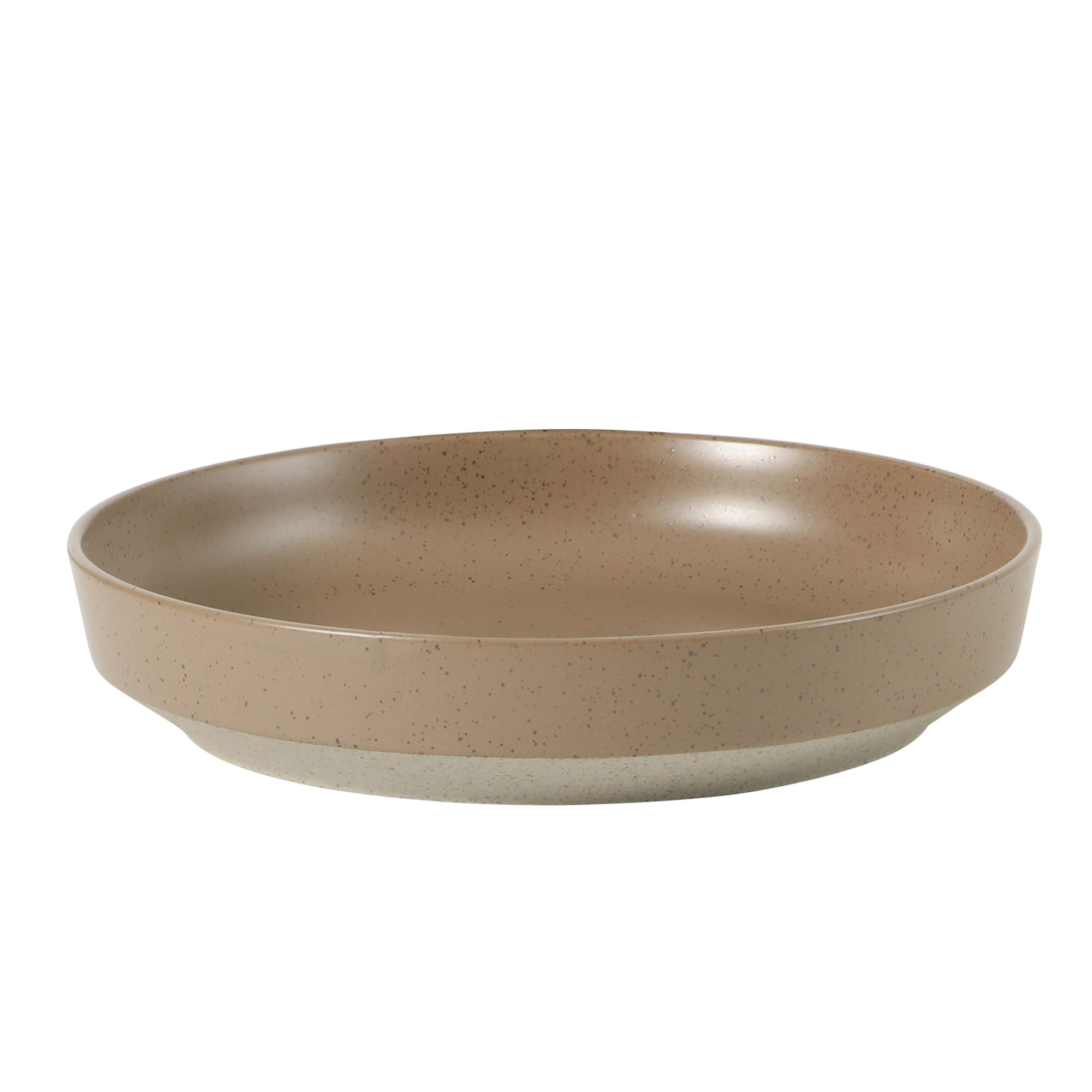 Gibson Elite Overbrook 16-Piece Pottery Clay Stoneware Dinnerware Set – Terraccotta Brown Reactive Glaze, Stackable Plates and Bowls w/ Pasta Bowl, Service for 4 – Microwave & Dishwasher Safe