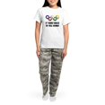 thumbnail image 4 of CafePress - Balls To Bingo Women's Light Pajamas - Women's Short Sleeve Print T-Shirt and Pants Light Cotton Pajama Set, 4 of 7
