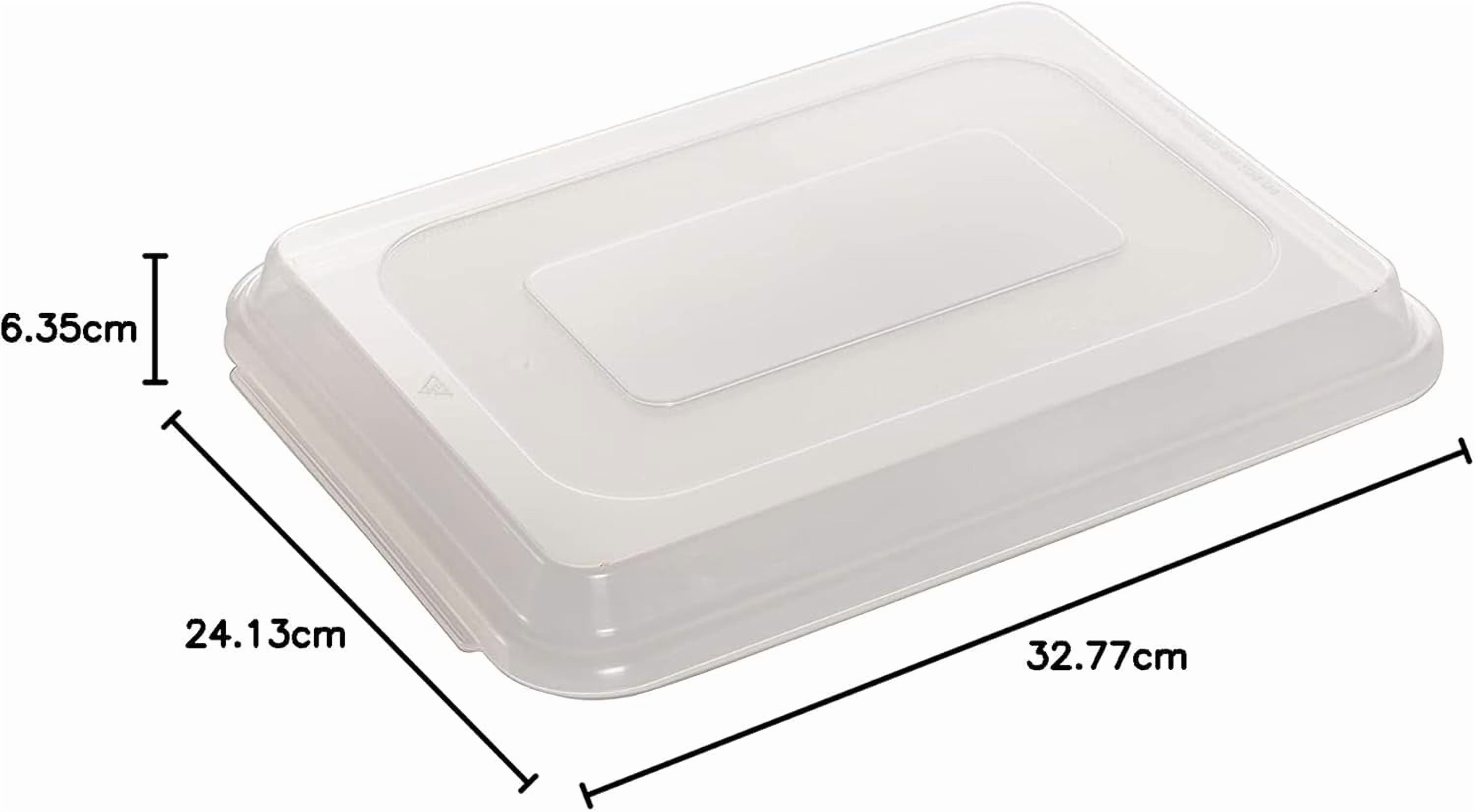Natural Aluminum Commercial Cake Pan with Lid, Silver Rectangular Cake Pan with Lid
