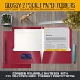 thumbnail image 4 of Carpetas de papel Better Office Products, color rojo burdeos, 25 unidades, 4 of 5