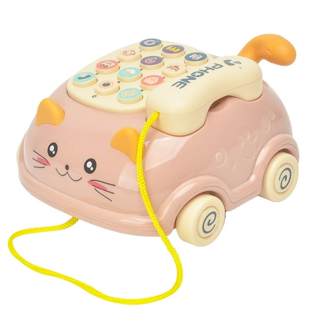 Educational Toy for Toddlers Interactive Phone Pretend Play Learning Device for Boys and Girls Musical Call & Chat Toy with Light Developmental Intelligence