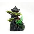 thumbnail image 5 of Nvzi Chinese Ancient Water Towns Aquarium Décor Ornaments, Resin Fish Tank Decorations Hideout Castle 8", Hand Painted with Realistic Details Tree (Water Town with red Stairs), 5 of 5
