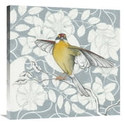 Global Gallery's 'Arts and Crafts Birds IV Tone on Tone' by Elyse DeNeige Stretched Canvas Wall Art