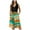 Orange, variant on vigerkar 2025 Sundresses for Women Summer Casual Faux Wrap Casual A Line Dress SleevelessV Neck Floral Short Tank Dress with Pockets Dark Green, L