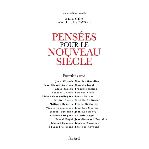 Pensees Pour Le Nouveau Siecle, (Paperback)