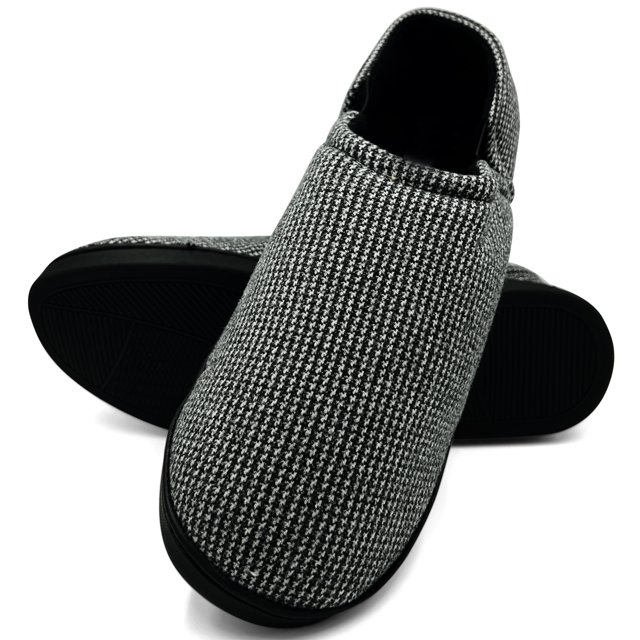 SLM Men's Faux Suede Slip on Terry Lined Slipper House Shoes