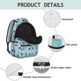 thumbnail image 4 of Police and Helicopter Blue Pattern Backpack for School, Cute School Bag with Adjustable Shoulder Straps and Padded Back, 15.3"x11"x7.1", 4 of 5