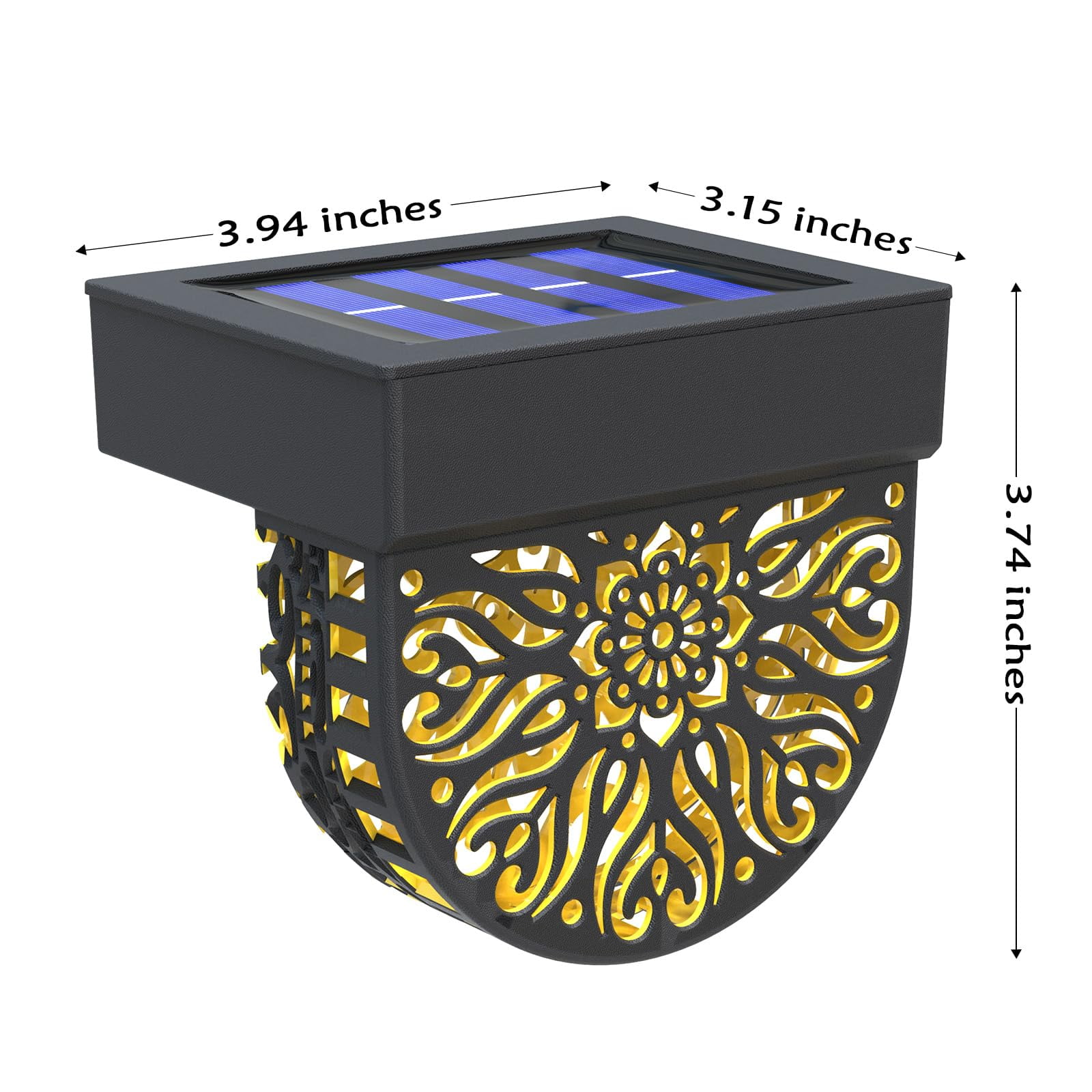 Solar Fence Lights Outdoor Moon Solar Step Wall Lights Garden Decor(pack of 6)