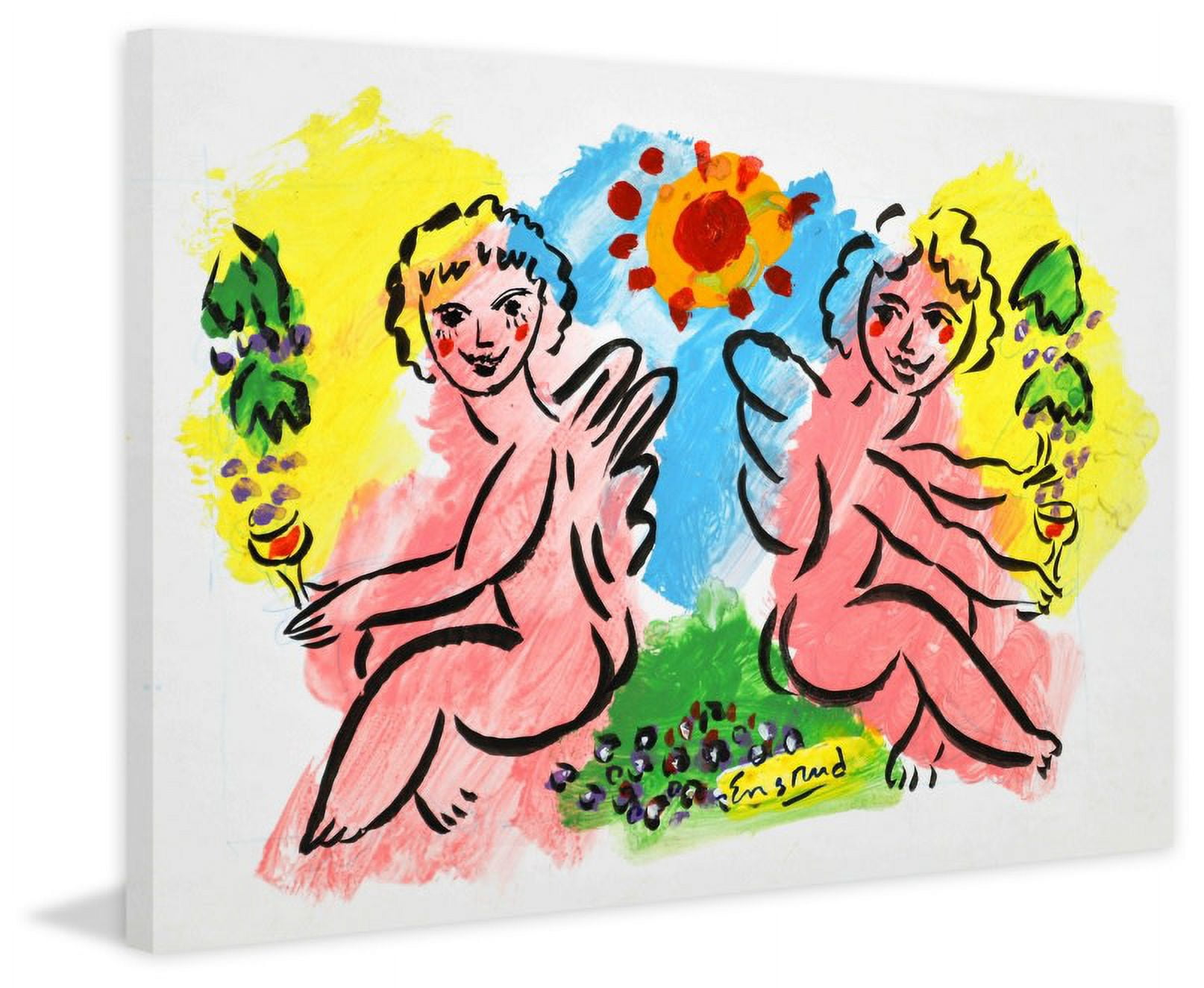 Marmont Hill "Cherubs" by Wayne Ensrud Painting Print on Canvas