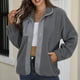 thumbnail image 2 of Chaquetas Para Mujer Prendas de Abrigo Color Sólido Botón Recreativo Manga Larga Solapa Abrigo Tops Odeerbi ODB132328, 2 of 7
