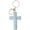 Sky Blue, variant on Macrame Cross Keychain,Jesus Key Chain Christian Car Accessories Handmade Soft Cross Keychain Boho Decor for Women Men Gifts,White