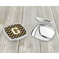 thumbnail image 3 of Letter G Chevron Navy Blue and Gold Compact Mirror CJ1057-GSCM, 3 of 4