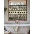 thumbnail image 4 of Black Khaki Boho Living Room Curtains 2 Panel, Vintage Ethnic Tribe Abstract Art Retro Cafe Window Treatment, Farmhouse Bedroom Bathroom Kitchen Curtains Drapes 104"x45", 4 of 6