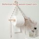 thumbnail image 3 of Toallero Tejido Con Cuerda De Algodón Colgante, Soporte De Papel Higiénico Bohemio Hecho A Mano, Estante De Papel Higiénico Con Borla Bohemio Único Para Dormitorio, Sala De Estar, Balcón, Baño De Boda Scienceny HA019559-00, 3 of 6