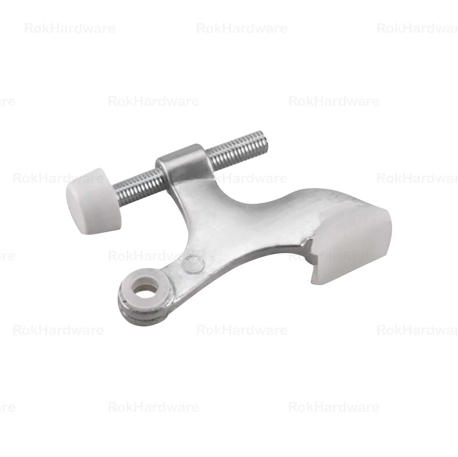 10 Pack Rok Hardware Heavy Duty Hinge Pin Door Stop, Brushed Chrome