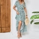 thumbnail image 5 of Vestidos de Mujer con Mangas Moda Tamaño Grande Cuello en V Manga Corta Encaje Cintura Vestido de Verano Casual, 5 of 8