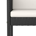 thumbnail image 3 of vidaXL 3 Piece Garden Bar Set with Cushions Poly Rattan Black, 3 of 5