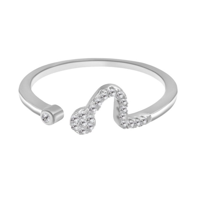 Anillos para mujer, regalos para mujer, anillo de las Doce Constelaciones, oro rosa galvanizado, diamante, anillo abierto para mujer, anillo para mujer