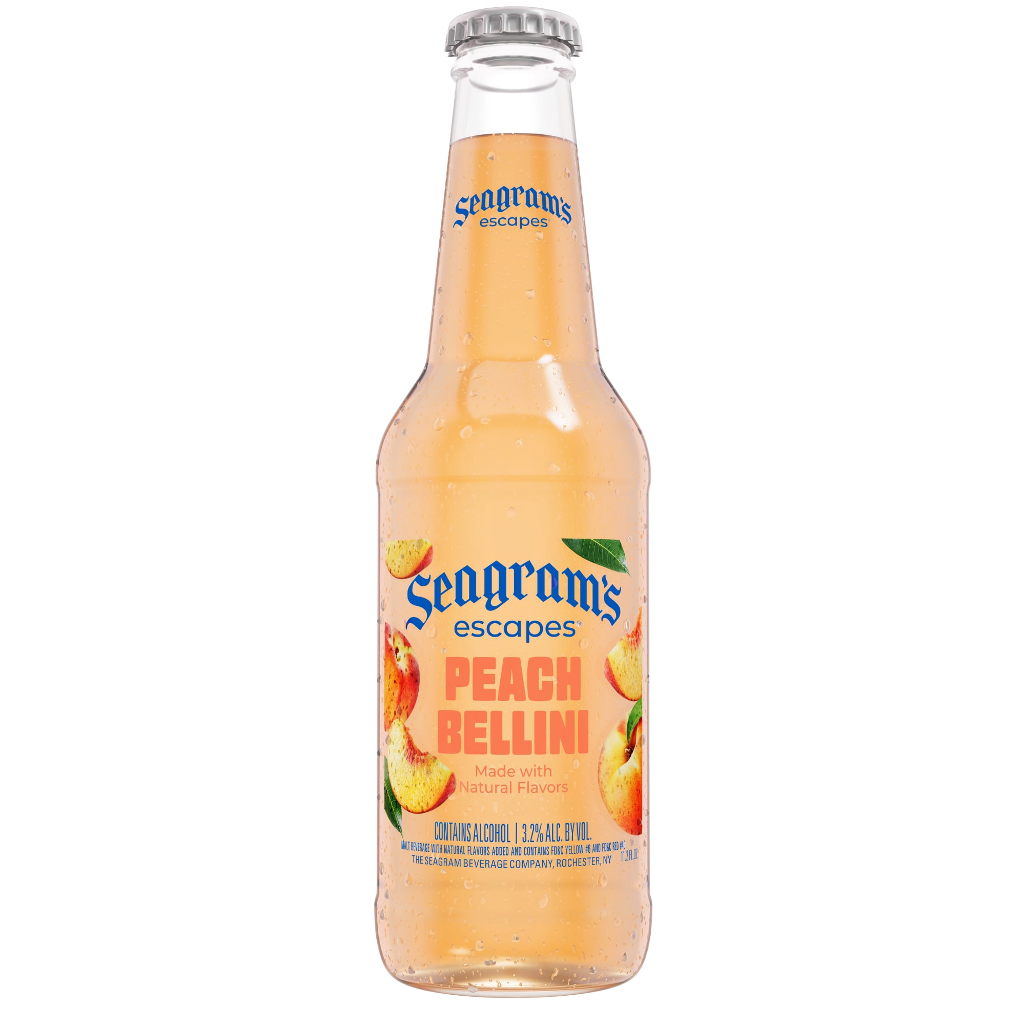 Seagram's Escapes Peach Bellini - 4 pack, 11.2 fl oz Bottles