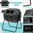 thumbnail image 6 of Costway 43 Gallon Composting Tumbler Compost Bin w/Dual Rotating Chamber Black, 6 of 10