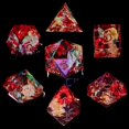 thumbnail image 1 of Fugacity Juego de dados Dnd Borde afilado hecho a mano Juego de dados poliédricos de 7 piezas de dados de resina de mazmorras y dragones Juego de dados D&D con estuche de dados de regalo para juegos d, 1 of 5