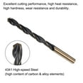 thumbnail image 4 of Uxcell 12 Packs 8mm Black Nitride & Gold Titanium Coated High Speed Steel (HSS) 4341 Twist Drill Bits, 4 of 5