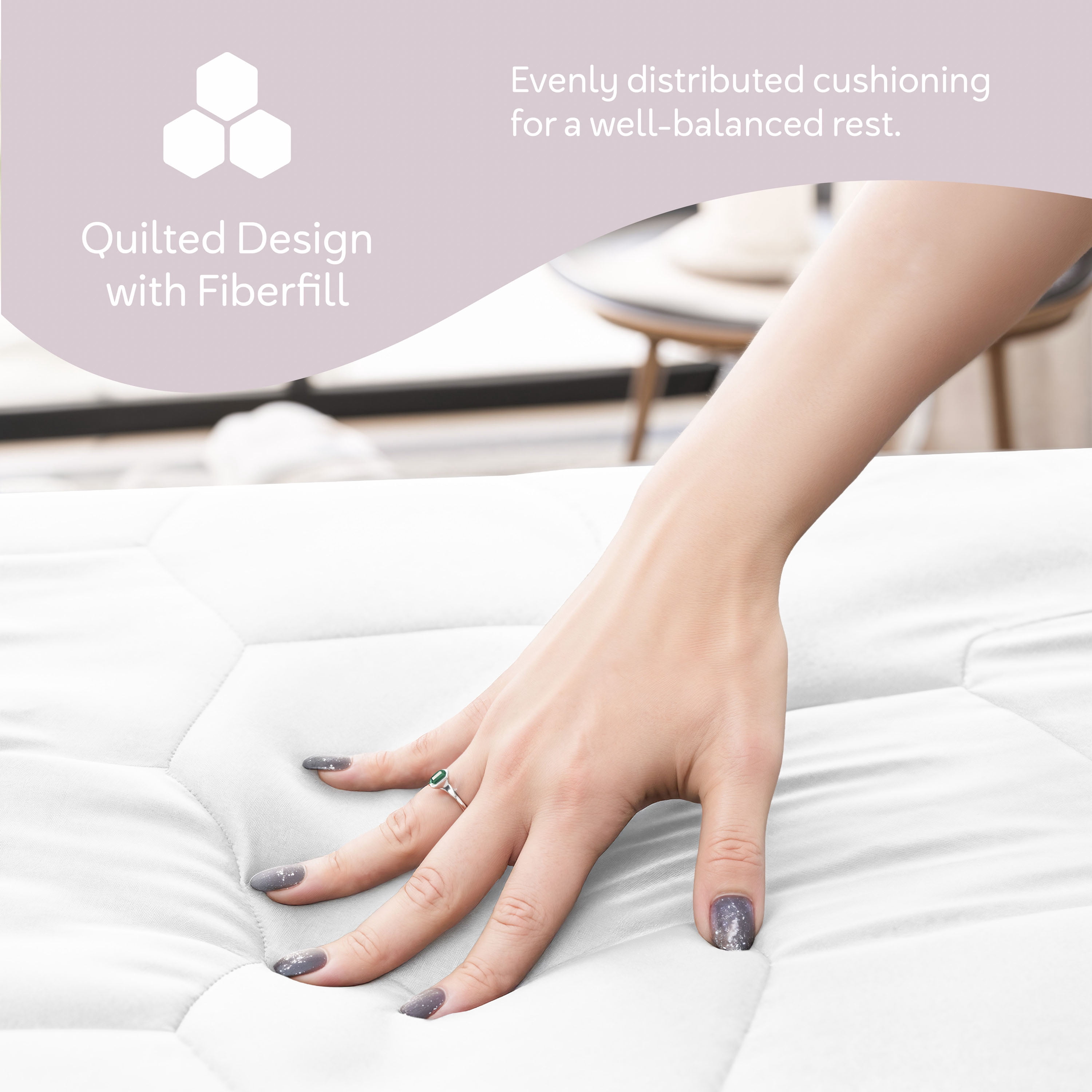 LammaLoe Full Mattress Pad Waterproof, Quilted Fitted Mattress Protector, Deep Pocket Cover Fits 8" 21", White