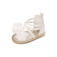 thumbnail image 5 of hirigin Infant Baby Girls Casual Sandals, Flower Patchwork Bandage Soft Sole Non-Slip Princess Flat Shoes, 5 of 7