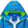 thumbnail image 5 of Kids Rain Jacket Waterproof Lightweight Breathable Hooded Raincoat Zip Up Windbreaker for Outdoor School with Pockets Jackets for Kids Preppy, 5 of 7